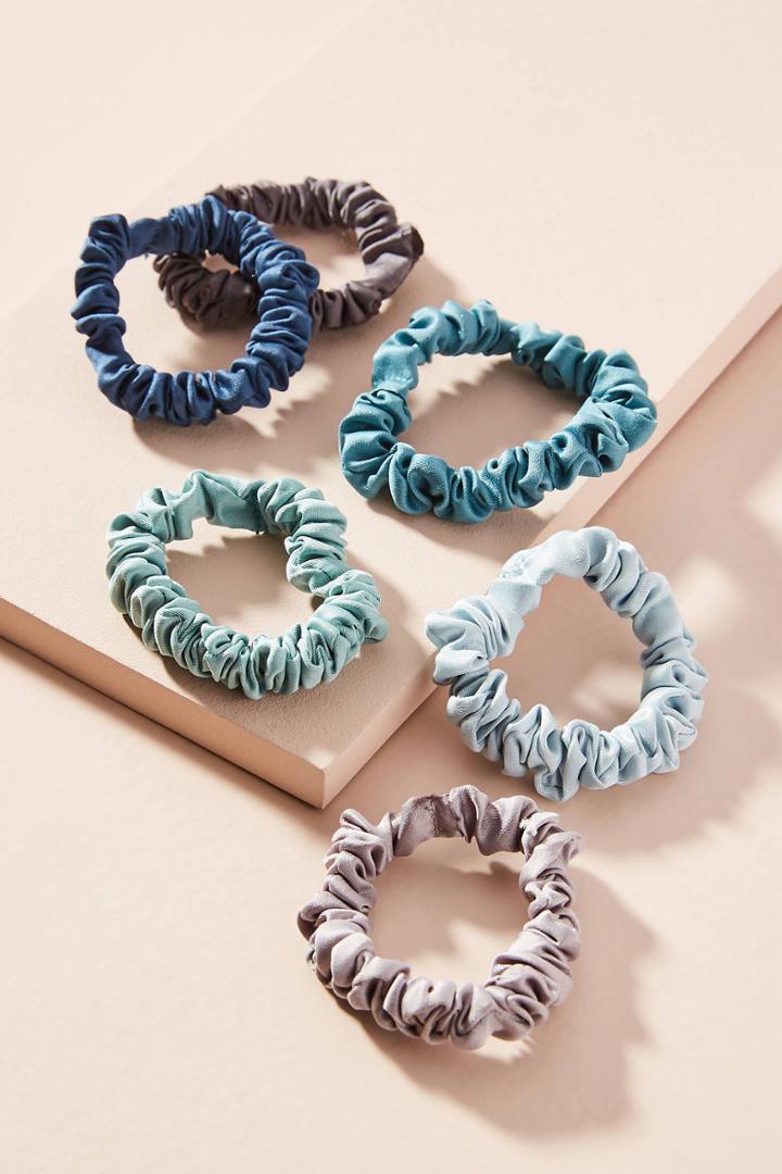Anthropologie Satin Ponytail Holder Set