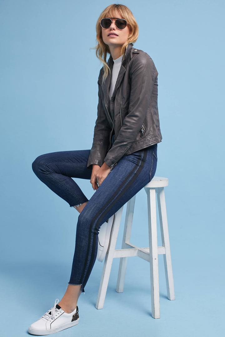 Mother Mother The Stunner Zip Ankle Step Fray Ultra High-rise Jeans