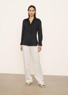 Vince Relaxed Long Sleeve Linen Button Down Shirt