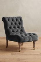 Anthropologie Velvet Orianna Slipper Chair