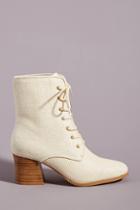 Intentionally Blank Molly Woven Lace-up Ankle Boots