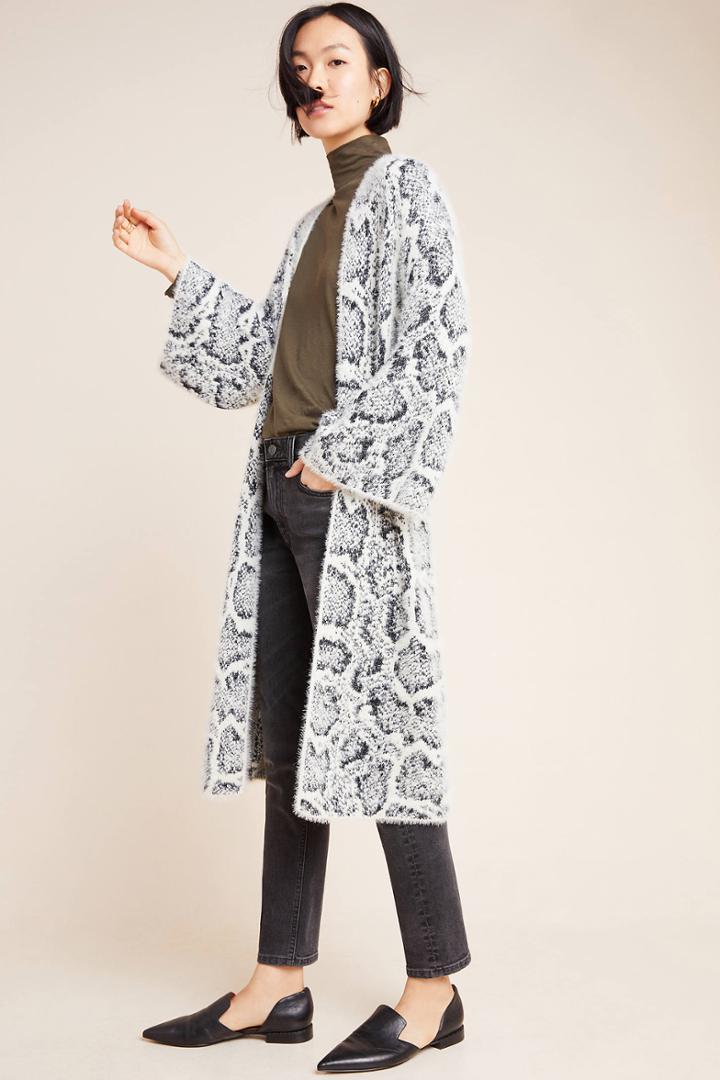 Anthropologie Gable Eyelash Kimono