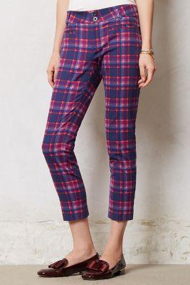 Anthropologie Tartan Charlie Trousers