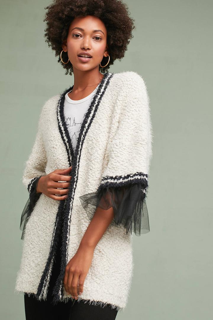 Amadi Tulle-trimmed Cardigan