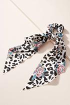 Anthropologie Floral Leopard Scarf Ponytail Holder