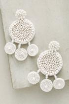 Mochi Flamenca Ivory Beaded Drop Earrings