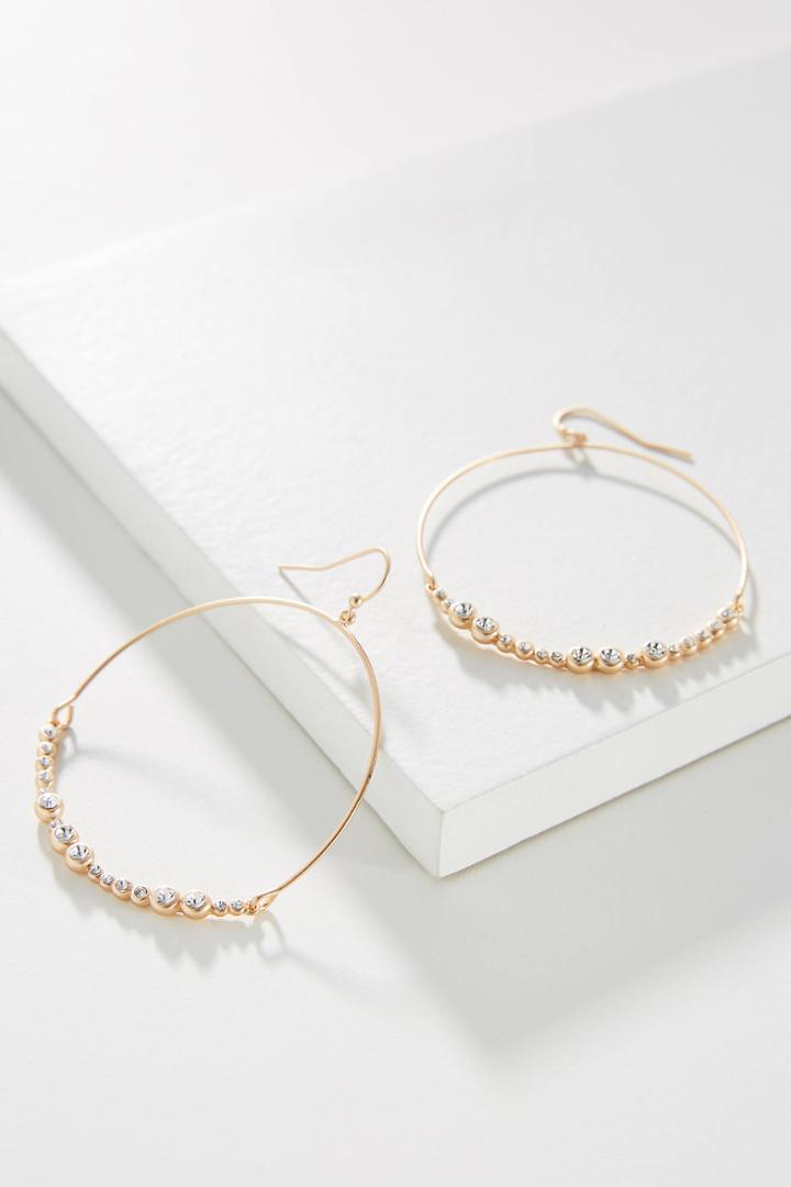 Anthropologie Vicki Hoop Drop Earrings
