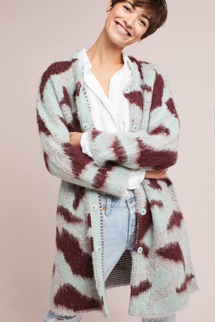Suncoo Galmier Intarsia Car Coat
