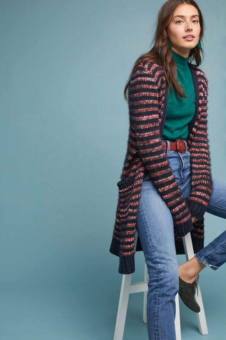 Meadow Rue Wasilla Striped Cardigan