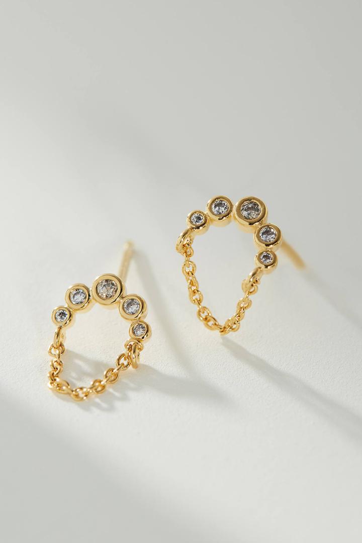 Anthropologie Meghan Chain Hoop Earrings