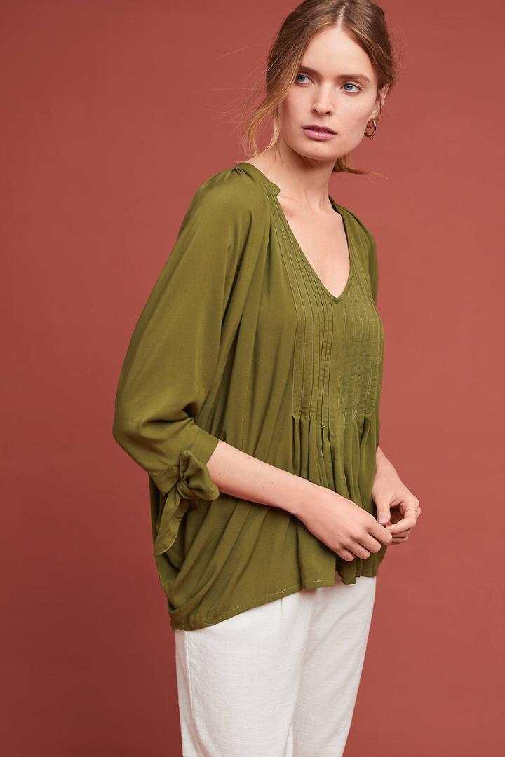 Gillia Clothing Audrey Pintucked Tunic