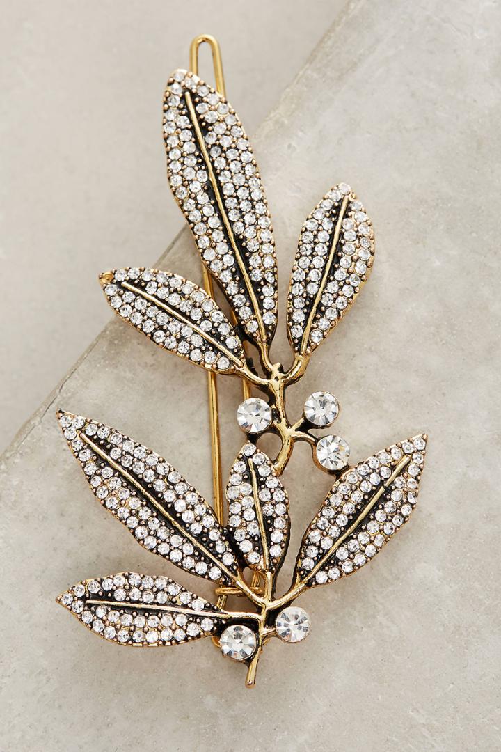 Anthropologie Olive Branch Hair Clip