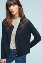 Knitted & Knotted Floral Applique Cardigan