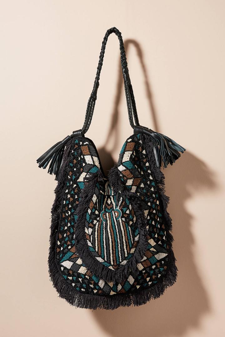 Anthropologie Bidi Beaded Hobo Bag