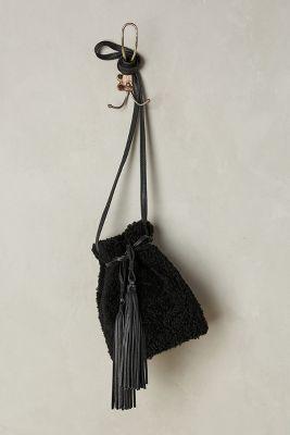 Anthropologie Shearling Bucket Bag