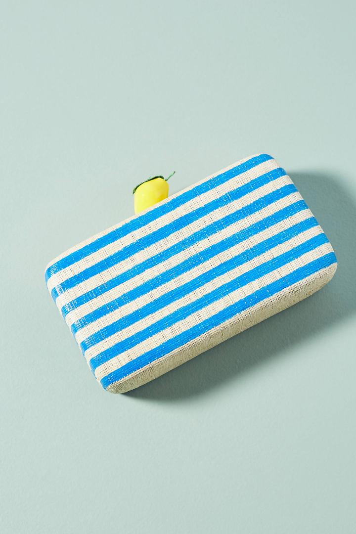 Kayu Striped Lemon Clutch