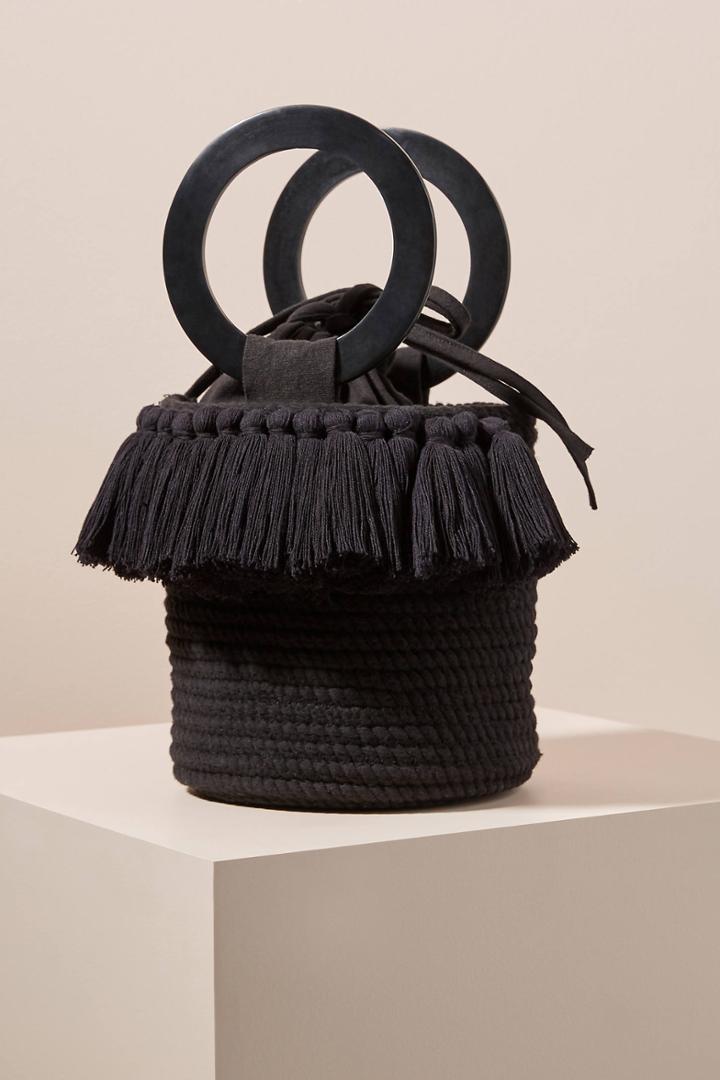 Anthropologie Lara Woven Bucket Bag
