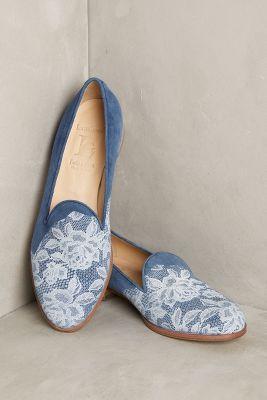 Luca Grossi Printed Suede Loafers Blue