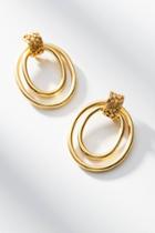Liza Echeverry Braided 24k Gold-plated Hoop Earrings