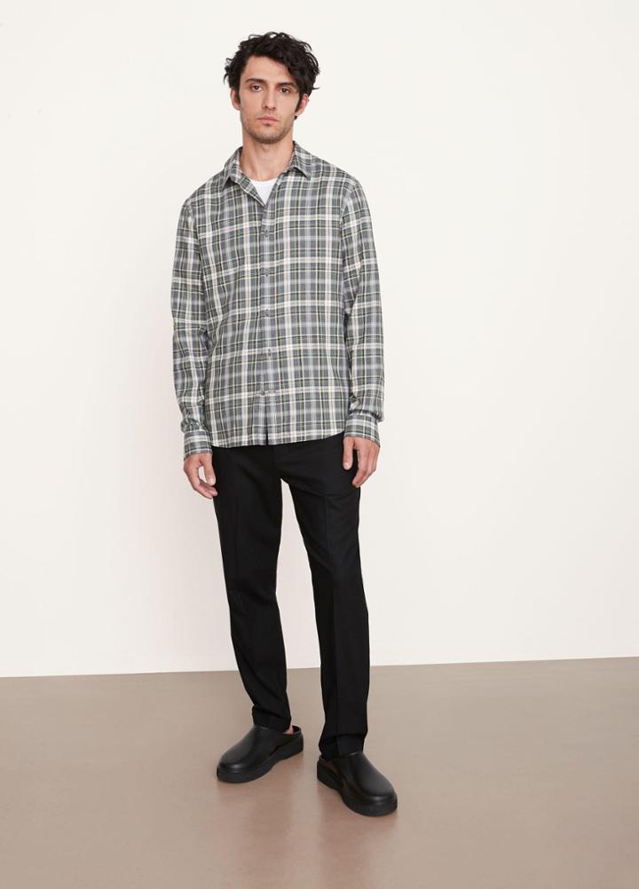 Vince Weeknight Plaid Long Sleeve Shirt