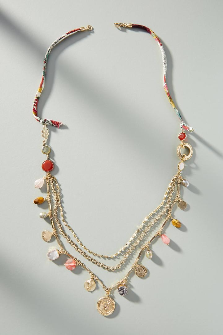 Anthropologie Savannah Beaded Necklace