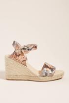 Chio Snake-printed Espadrille Wedge Heels