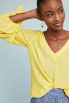 Maeve Verona Tied-sleeve Top