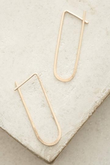 Lila Rice Oro Geo Hoops