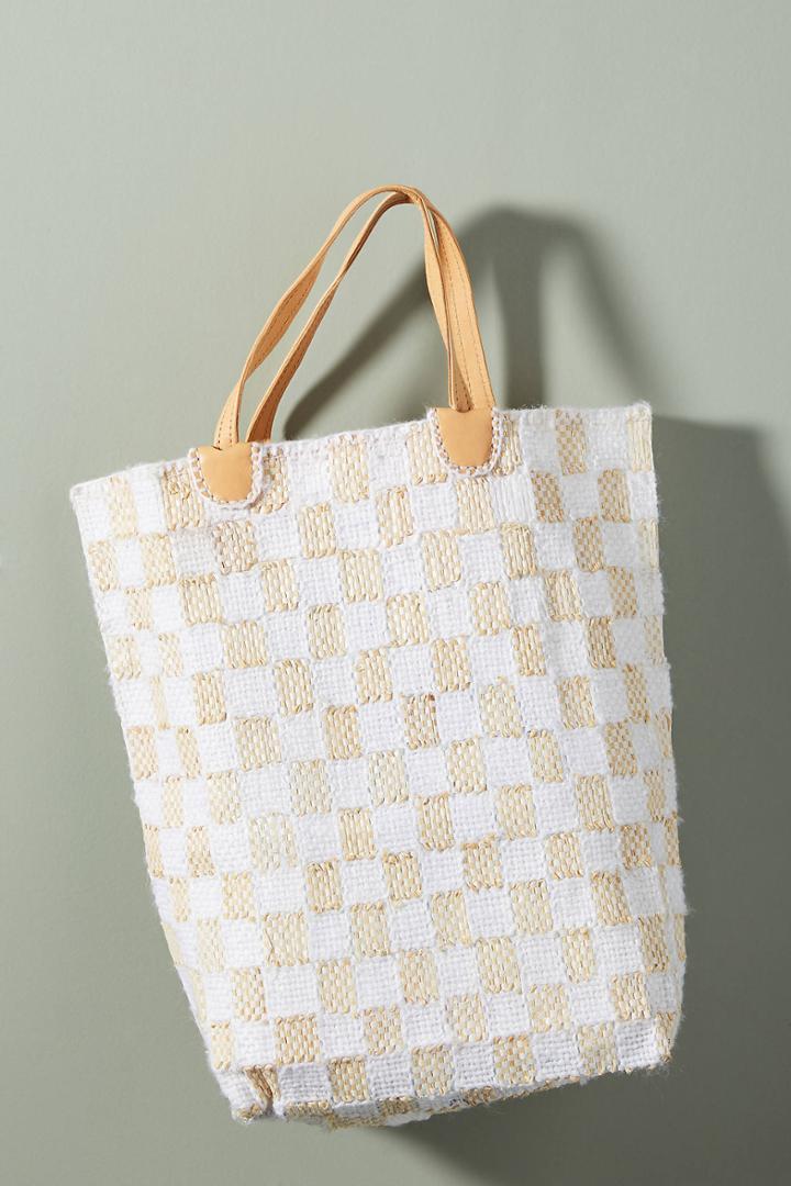 En Shalla Small Checkered Tote Bag