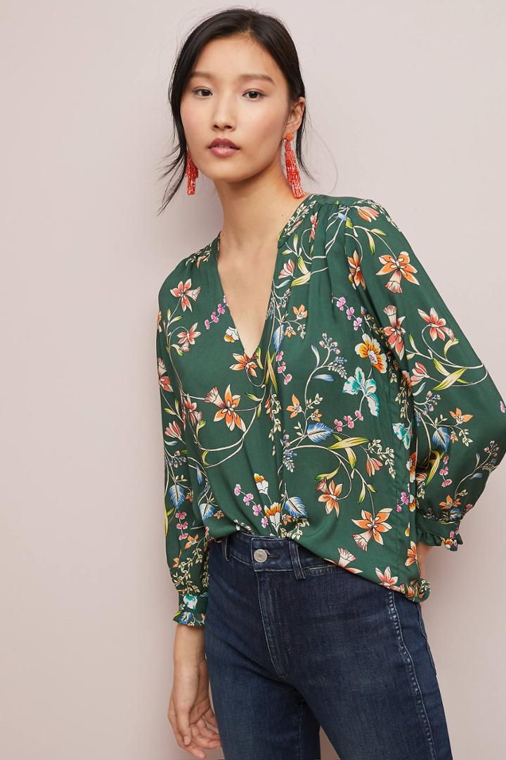 Velvet By Graham & Spencer Jazzy Peasant Top