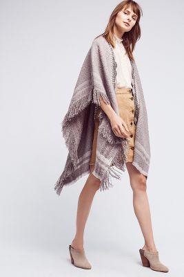 Anthropologie Montreux Fringed Wrap