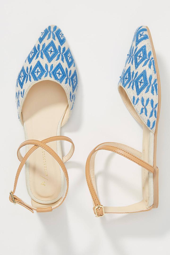 Anthropologie Laurie Strappy Flats