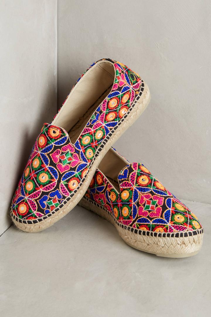 Manebi Embroidered Espadrille Sneakers