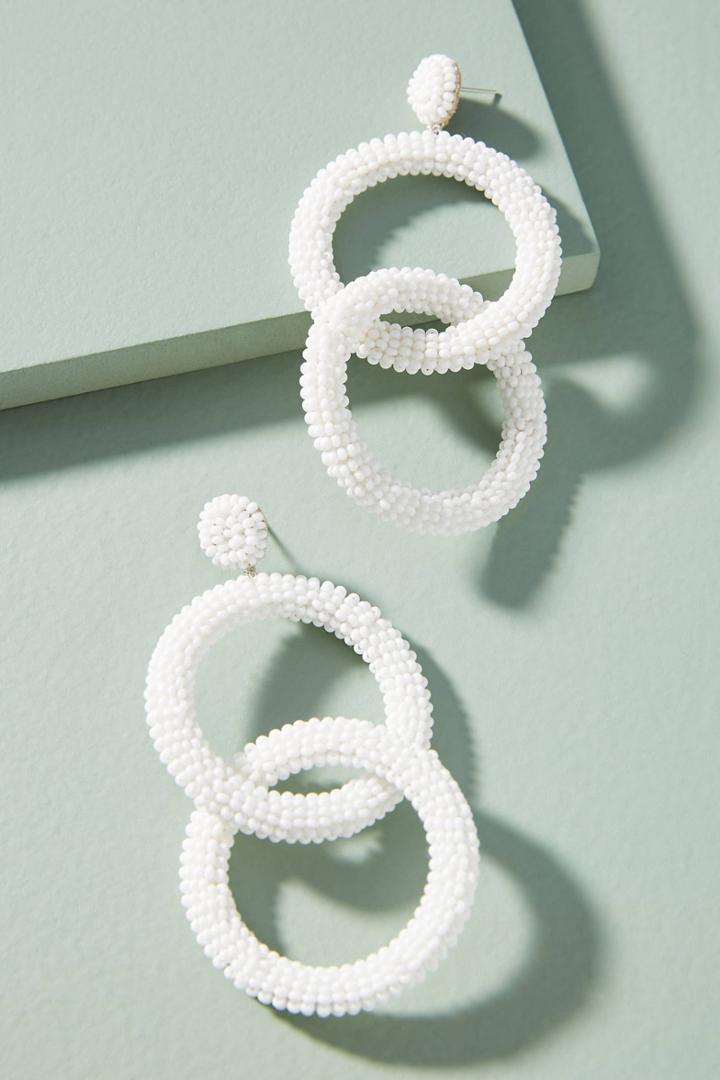 Anthropologie Mia Beaded Drop Earrings