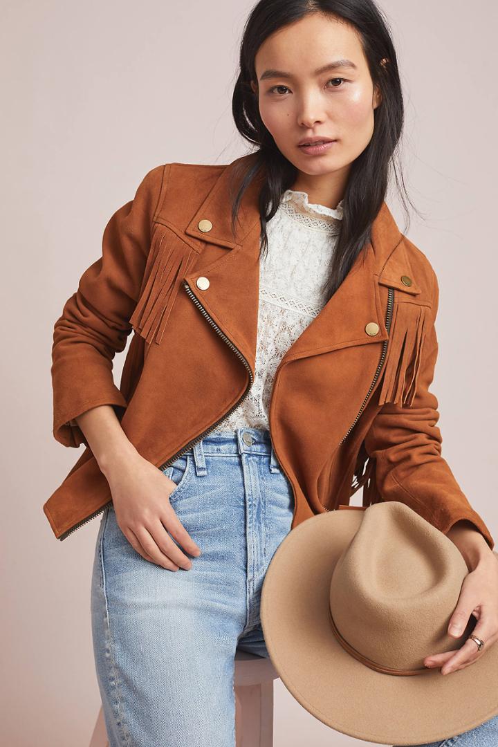 Frye Vaquera Suede Moto Jacket