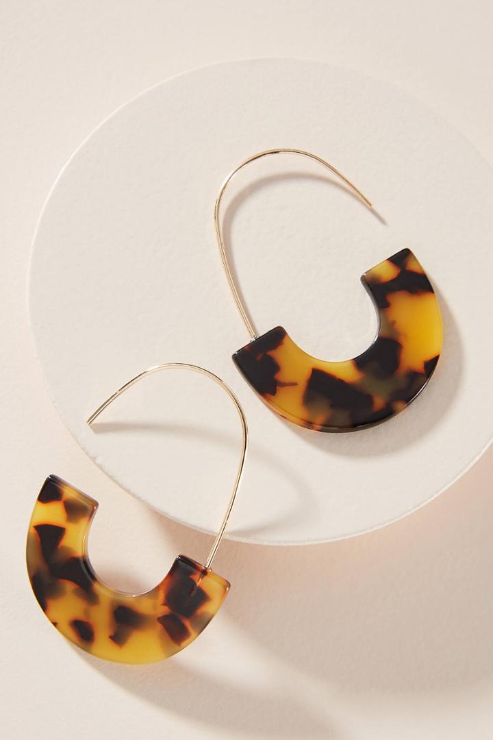 Anthropologie Imogen Resin Demi-hoop Earrings