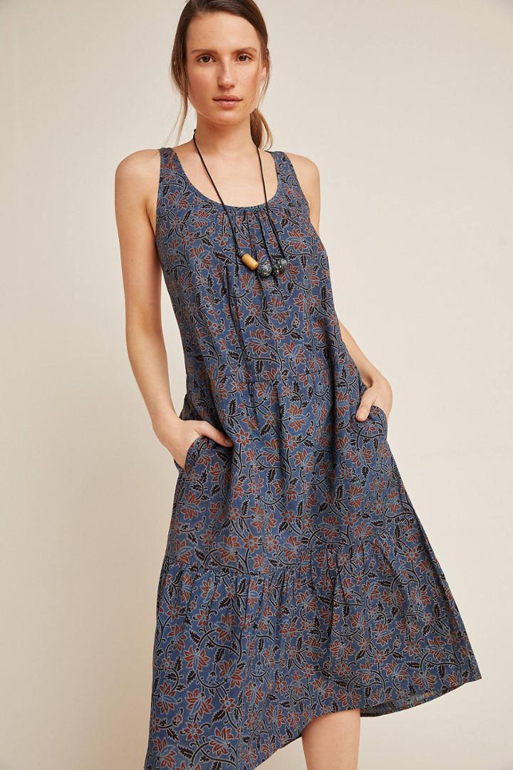 Frye Kalamkari Woodblock-printed Dress