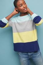 Cocoa Cashmere London Colorblocked Cashmere Sweater