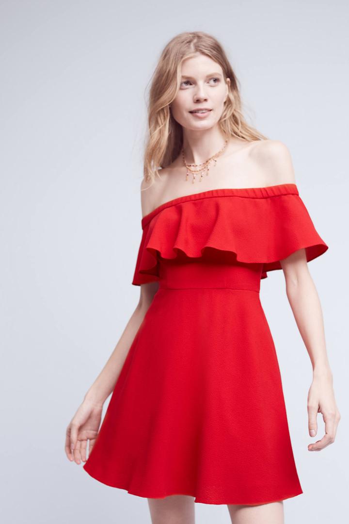 Black Halo Penelope Off-the-shoulder Dress