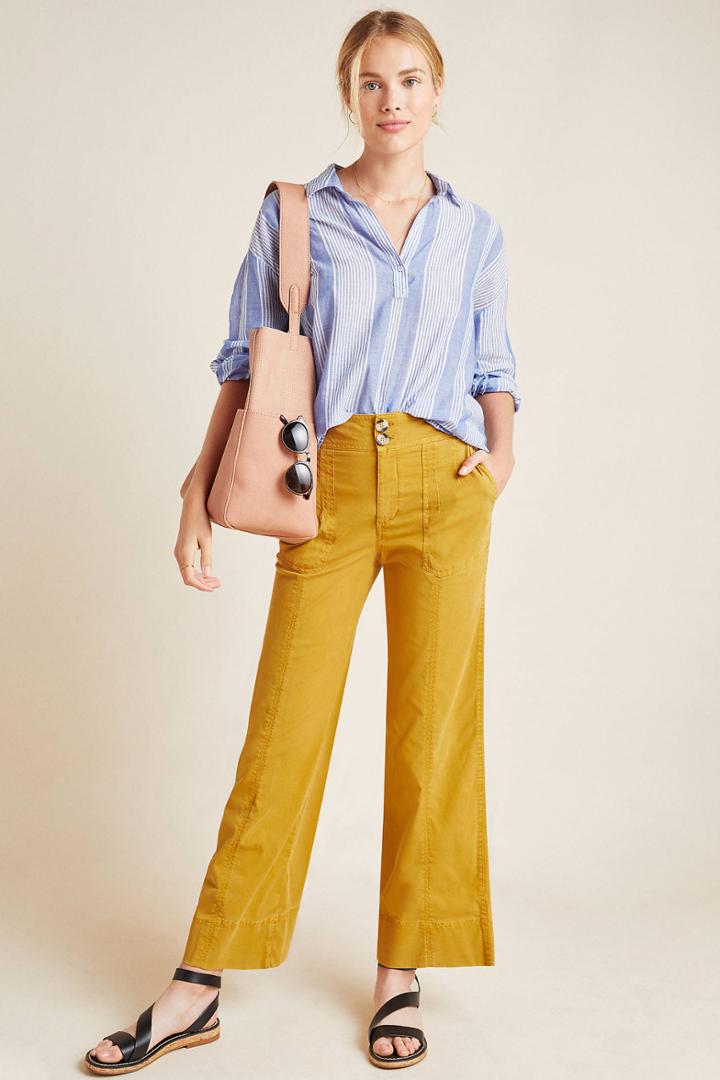 Anthropologie Franca Wide-leg Carpenter Pants