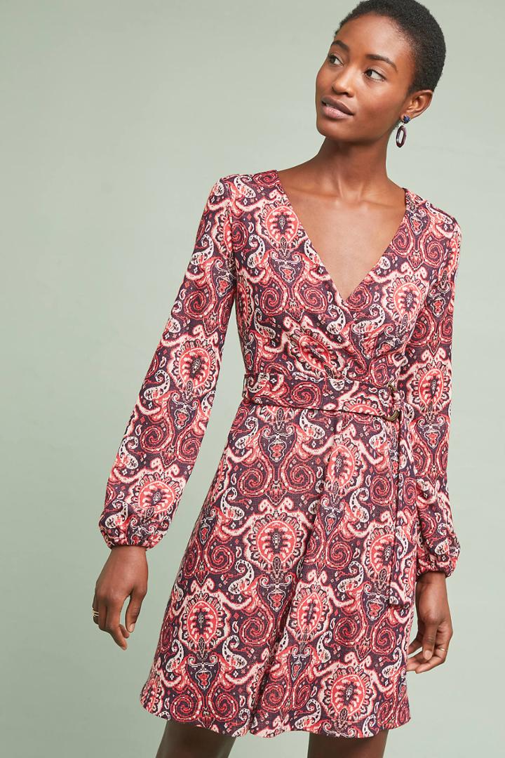 Maeve Paisley Belted Dress
