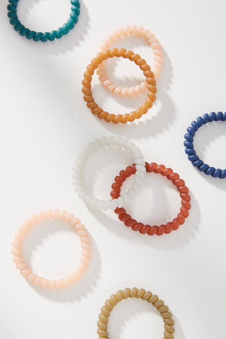 Anthropologie Rubberized Coil Hair Tie Set