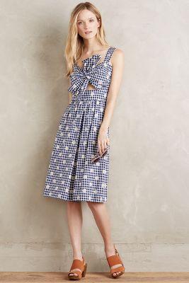 Whit Knotted Cutout Dress