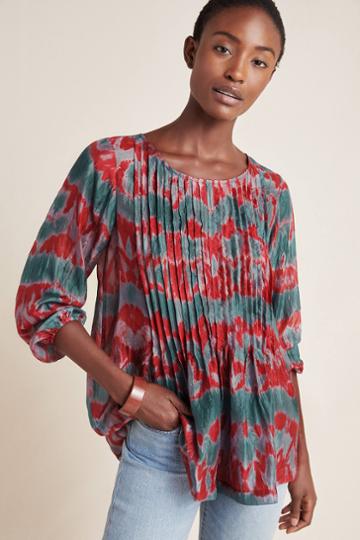 Neeru Kumar Jessa Silk Pleated Blouse