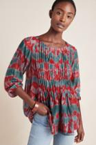 Neeru Kumar Jessa Silk Pleated Blouse