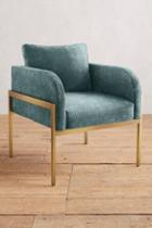 Anthropologie Slub Velvet Ardmore Chair