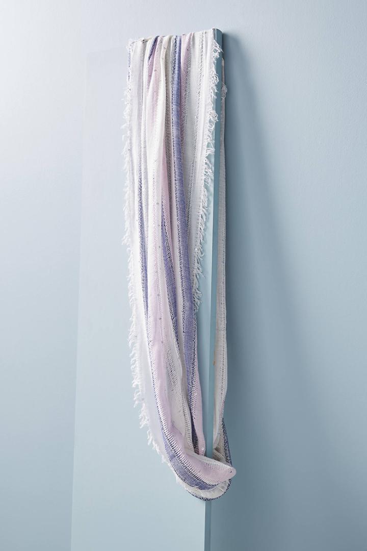 Anthropologie Ocean Blue Striped Infinity Scarf