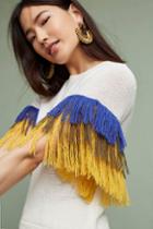 English Factory Fringed Sleeve Pullover