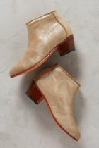 Anthropologie Bt Gold Ankle Boot Zip