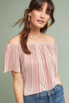 Sunday In Brooklyn Pleated Off-the-shoulder Top